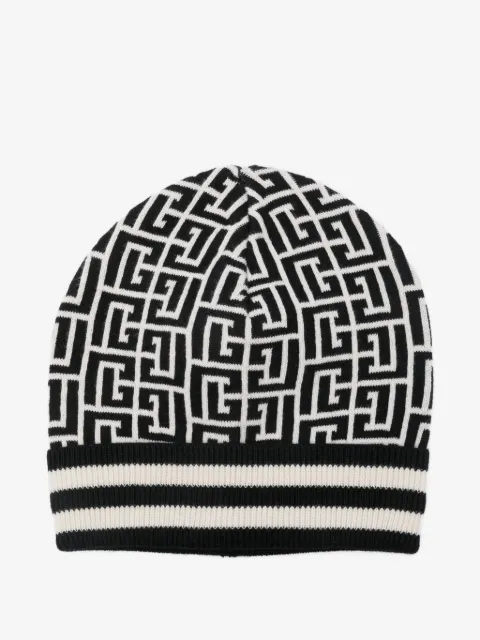 Balmain Kids gorro con monograma
