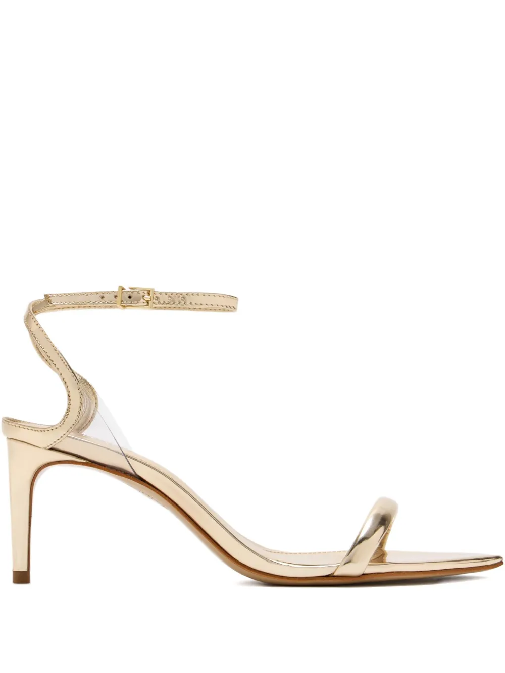 Schutz 50mm Prya metallic ankle-strap sandals Gold