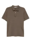 Canali cotton-blended polo shirt - Brown