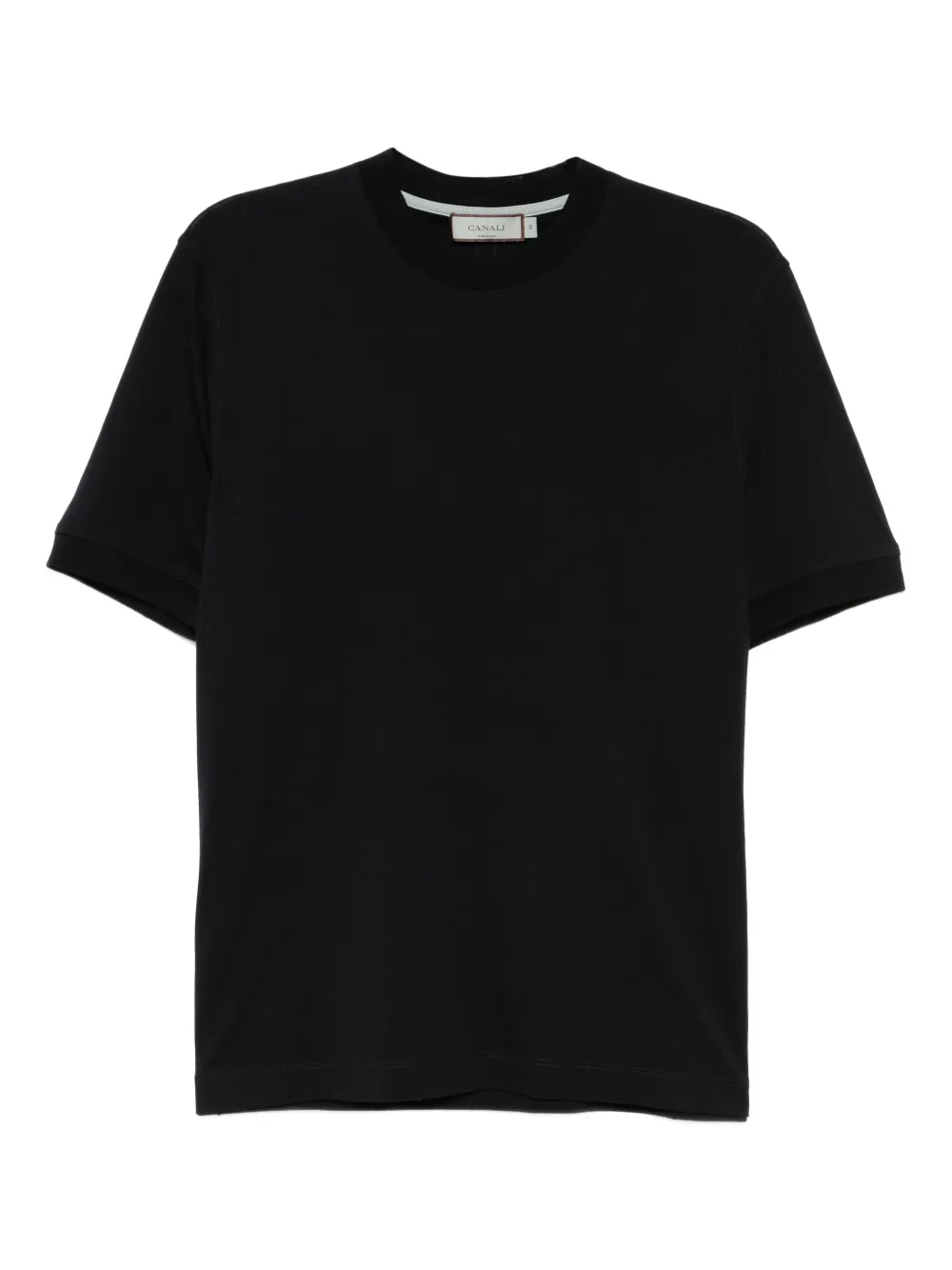 Canali Wollen T-shirt Zwart