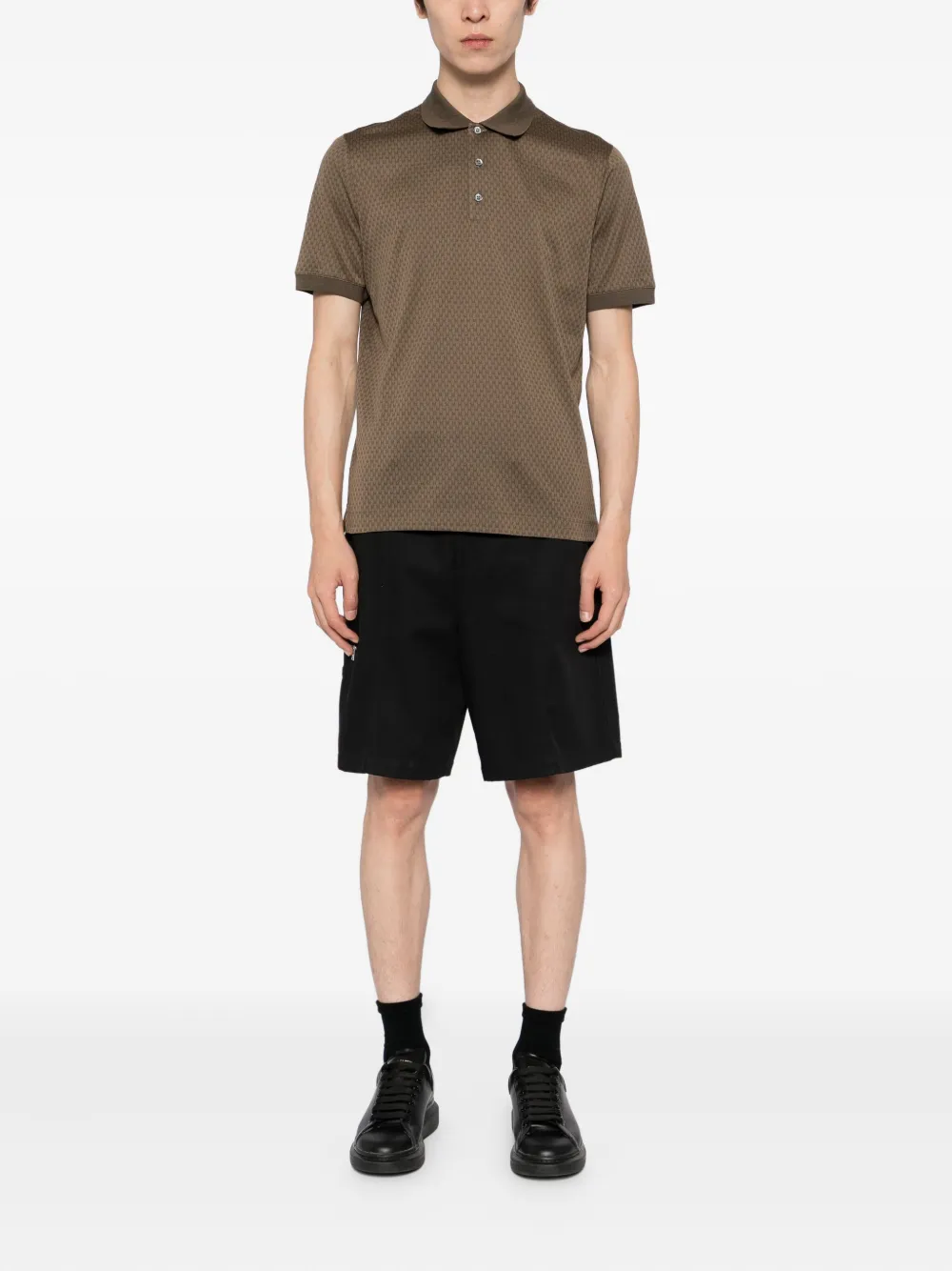 Canali Katoenen poloshirt - Bruin