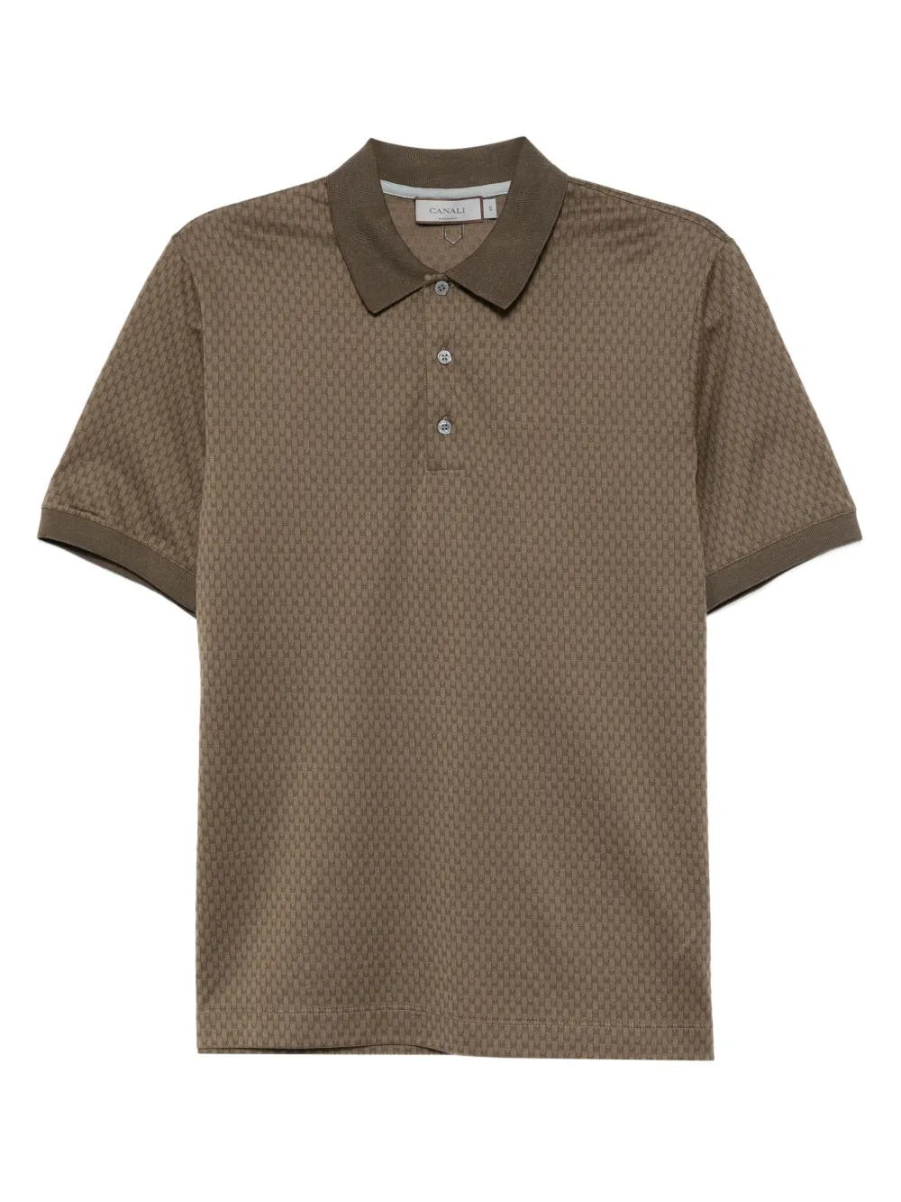 Canali Katoenen poloshirt Bruin