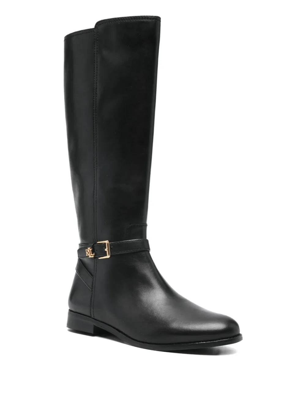 Lauren Ralph Lauren Brooke II buckle tall boots Zwart