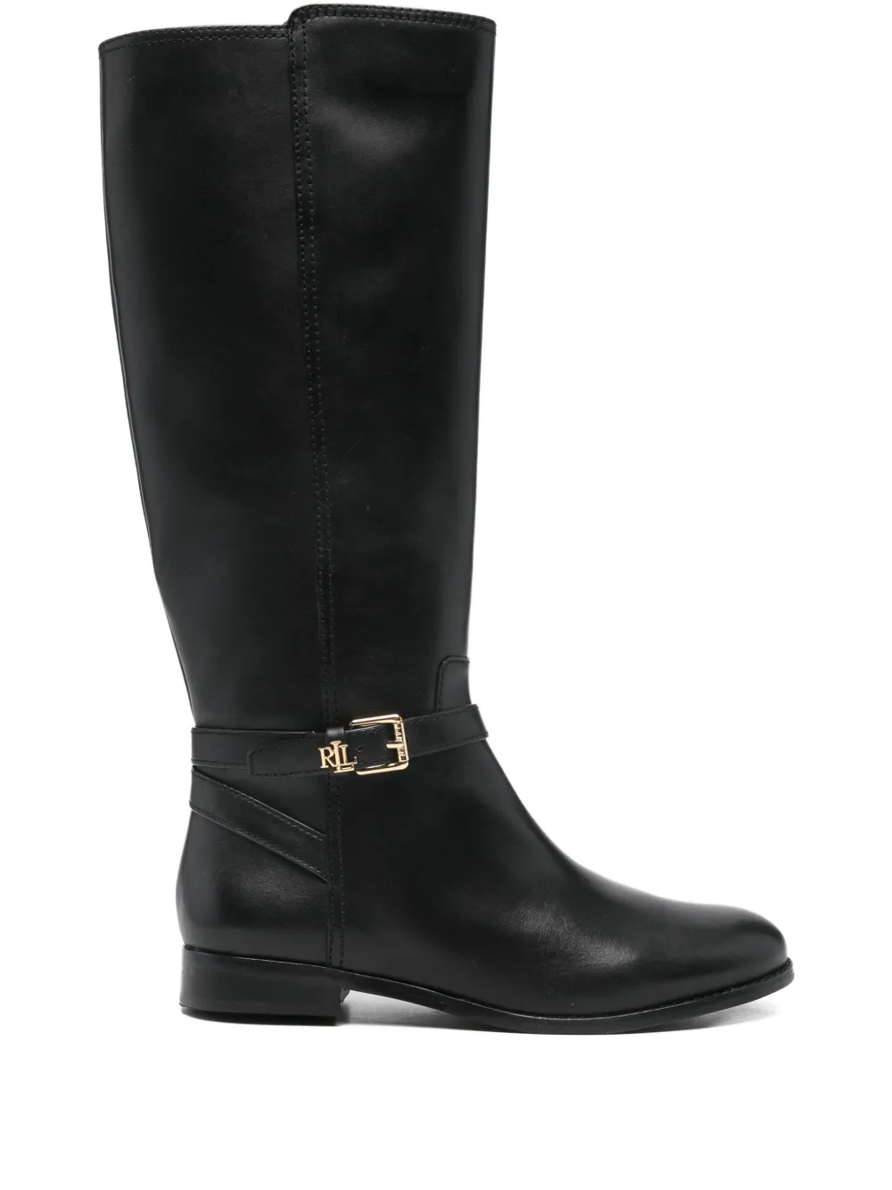 Lauren Ralph Lauren Brooke II buckle tall boots Zwart