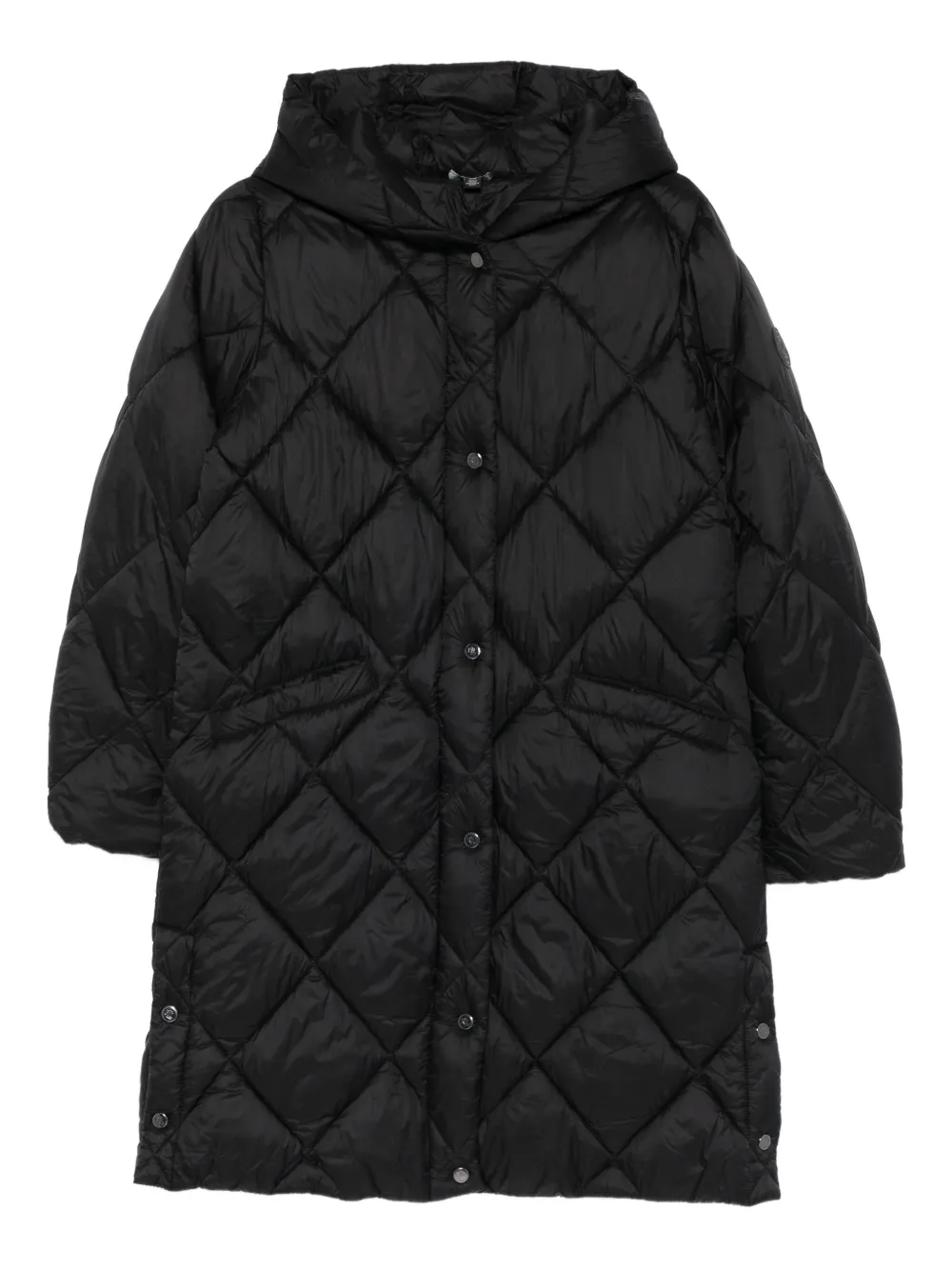 Ralph Lauren Quilted Hooded Coat In Black