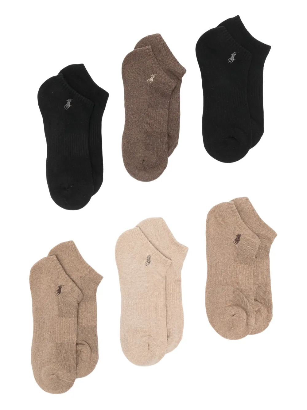 Polo Ralph Lauren logo-embroidered socks (set of six) - Toni neutri