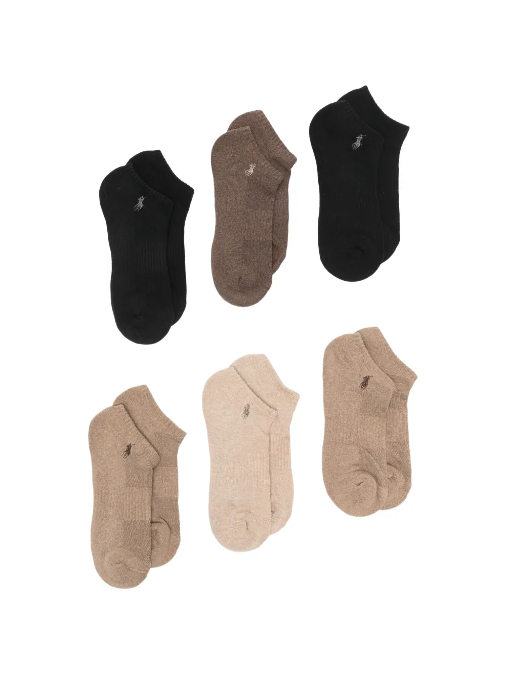 Polo Ralph Lauren logo-embroidered socks (set of six) - Toni neutri