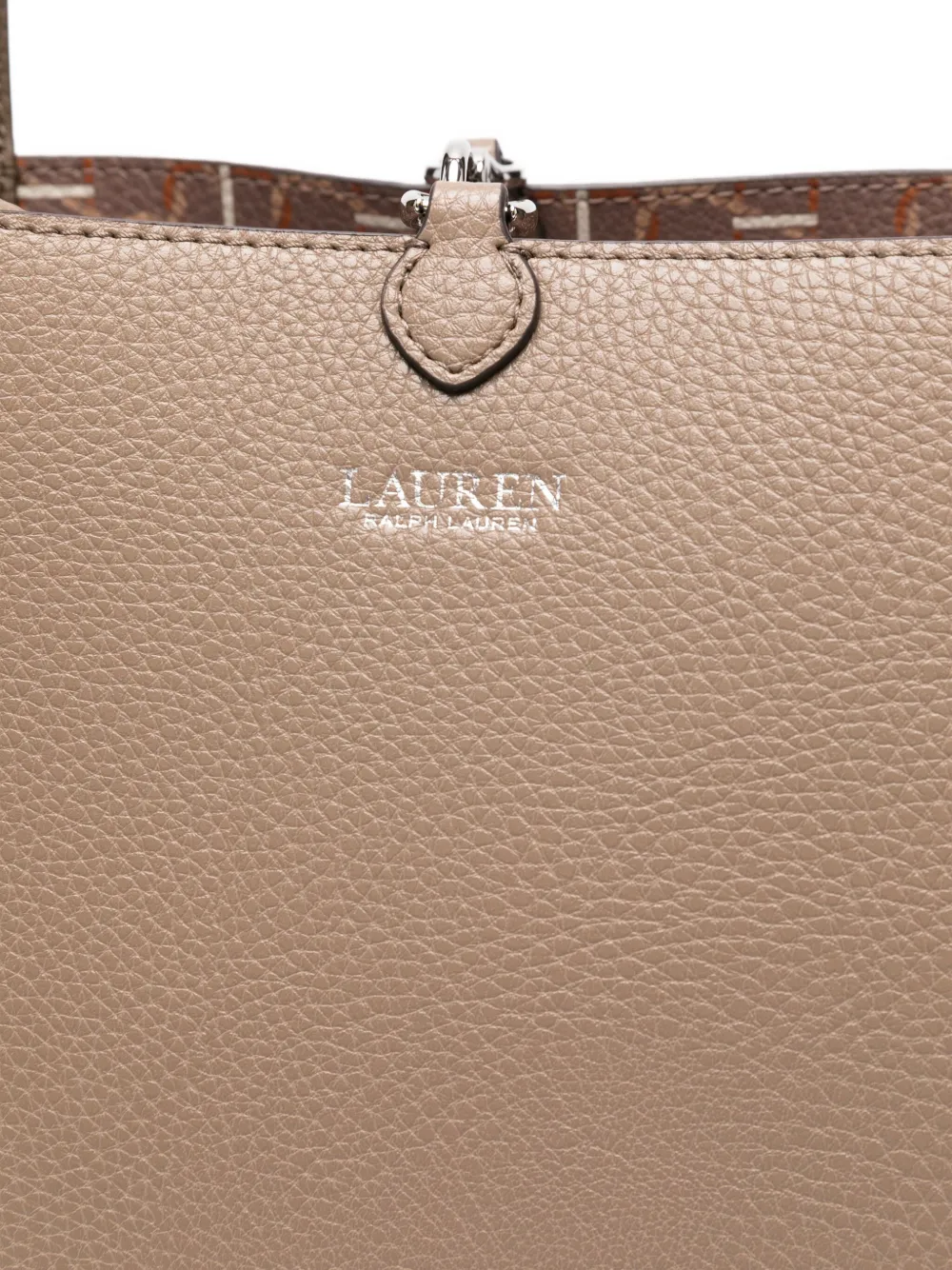 Lauren Ralph Lauren Shopper van bewerkt leer Bruin