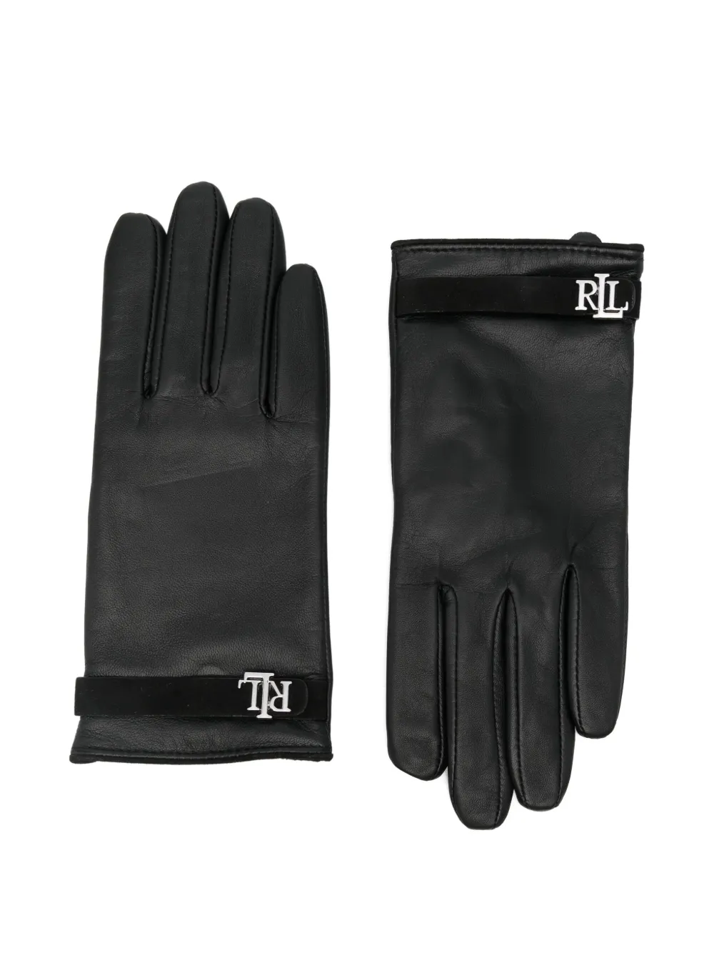 Polo Ralph Lauren logo-strap gloves | Black | Image 1