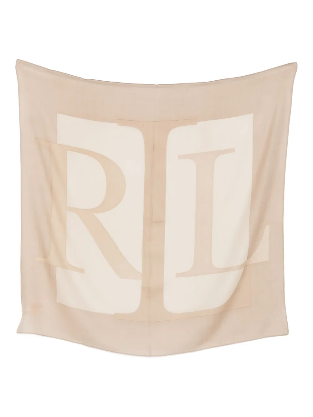 Polo Ralph Lauren logo square scarf - Marrone