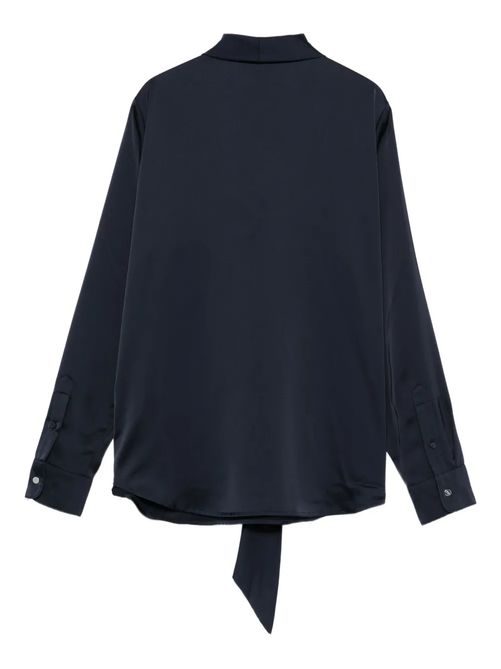 Lauren Ralph Lauren neck-tie long-sleeve blouse - Blauw