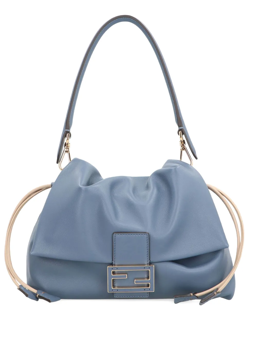 FENDI medium Mamma Baguette leather shoulder bag Blauw