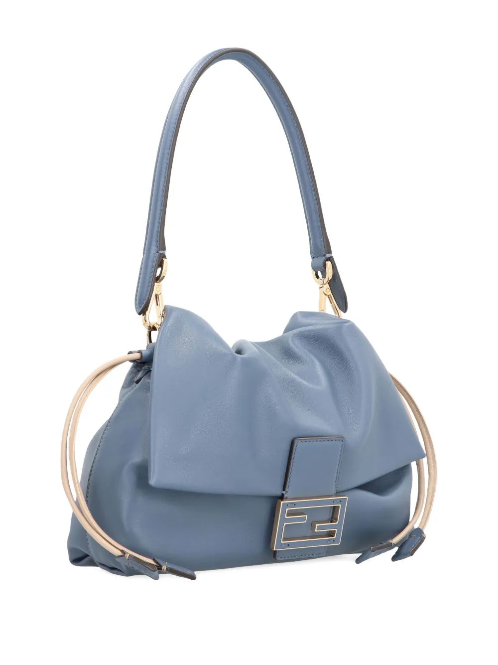 FENDI medium Mamma Baguette leather shoulder bag Blauw