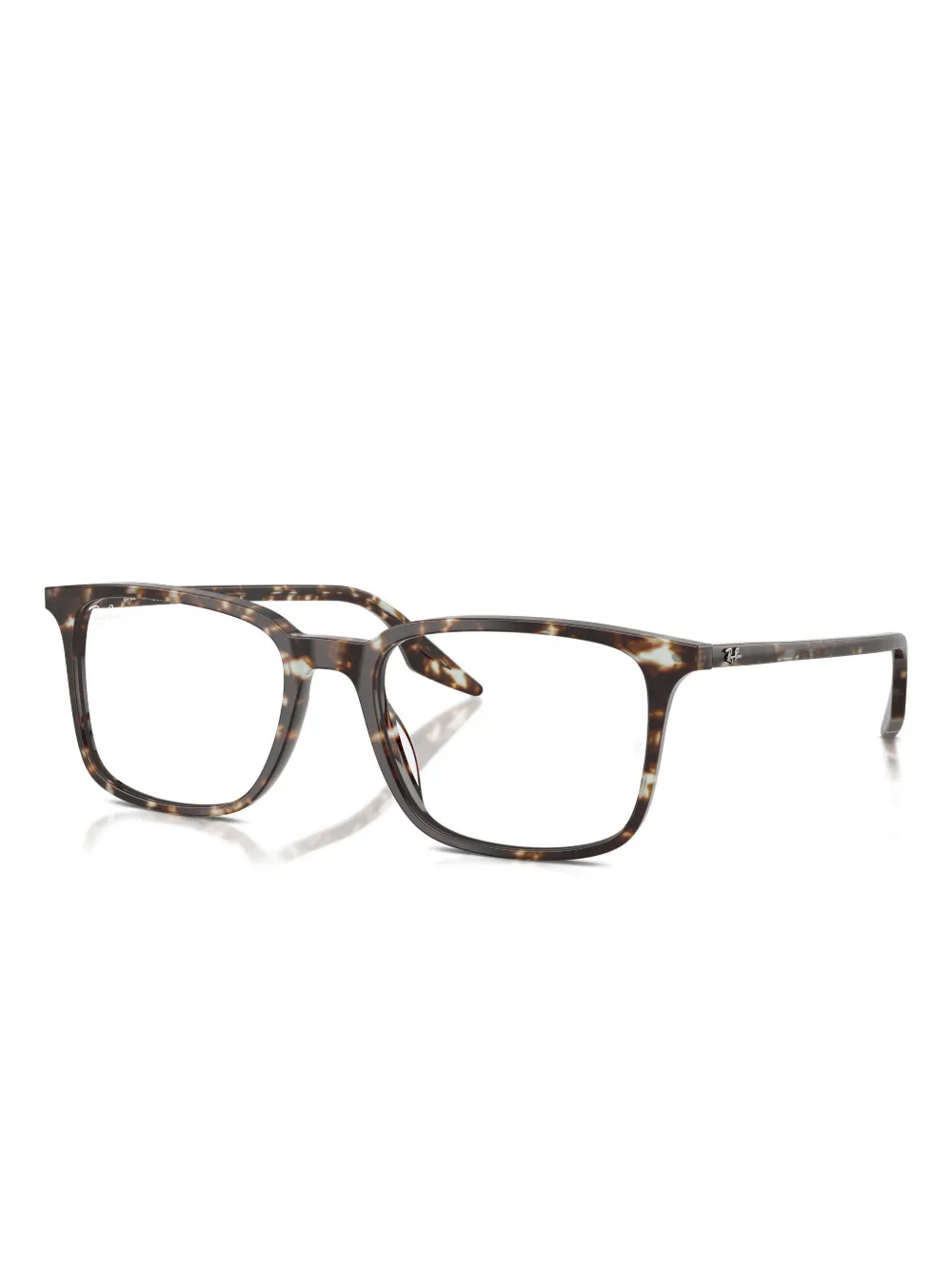 Ray-Ban Bril met vierkant montuur en schildpadschild design Bruin