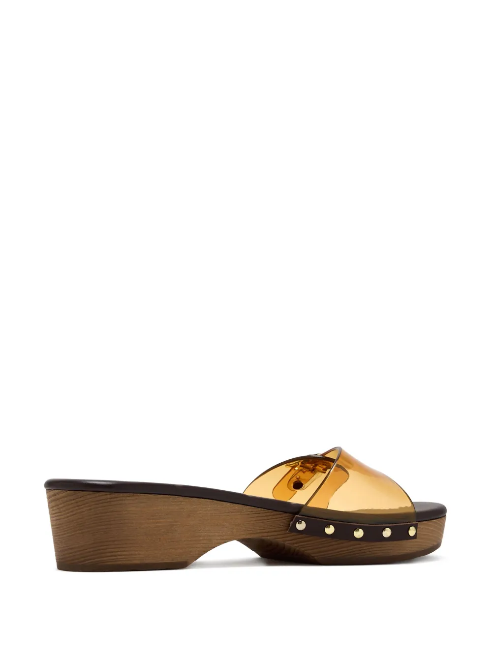 Ancient Greek Sandals 50mm Omonia buckle-fastening platform sandals Yellow