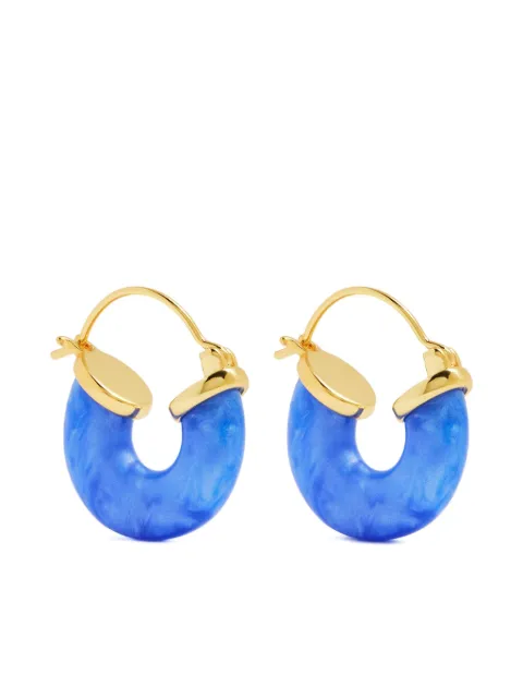 Anni Lu gold-tone resin hoop earrings