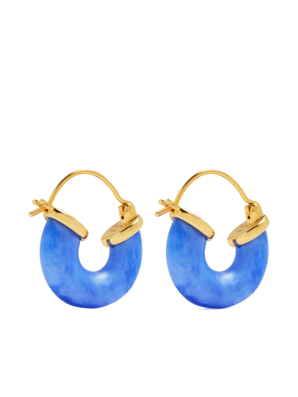 Anni Lu Gold-tone Resin Hoop Earrings In Gold