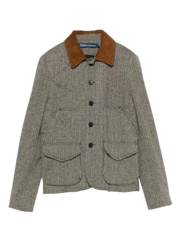 Polo Ralph Lauren ヘリンボーン ジャケット | ブラック | FARFETCH JP