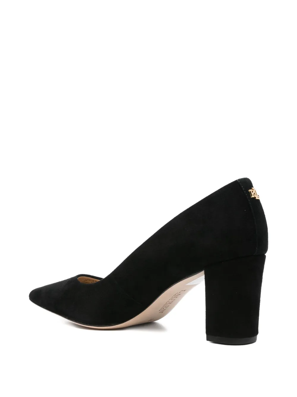 Lauren Ralph Lauren 70mm Lanette pointed-toe suede pumps Black