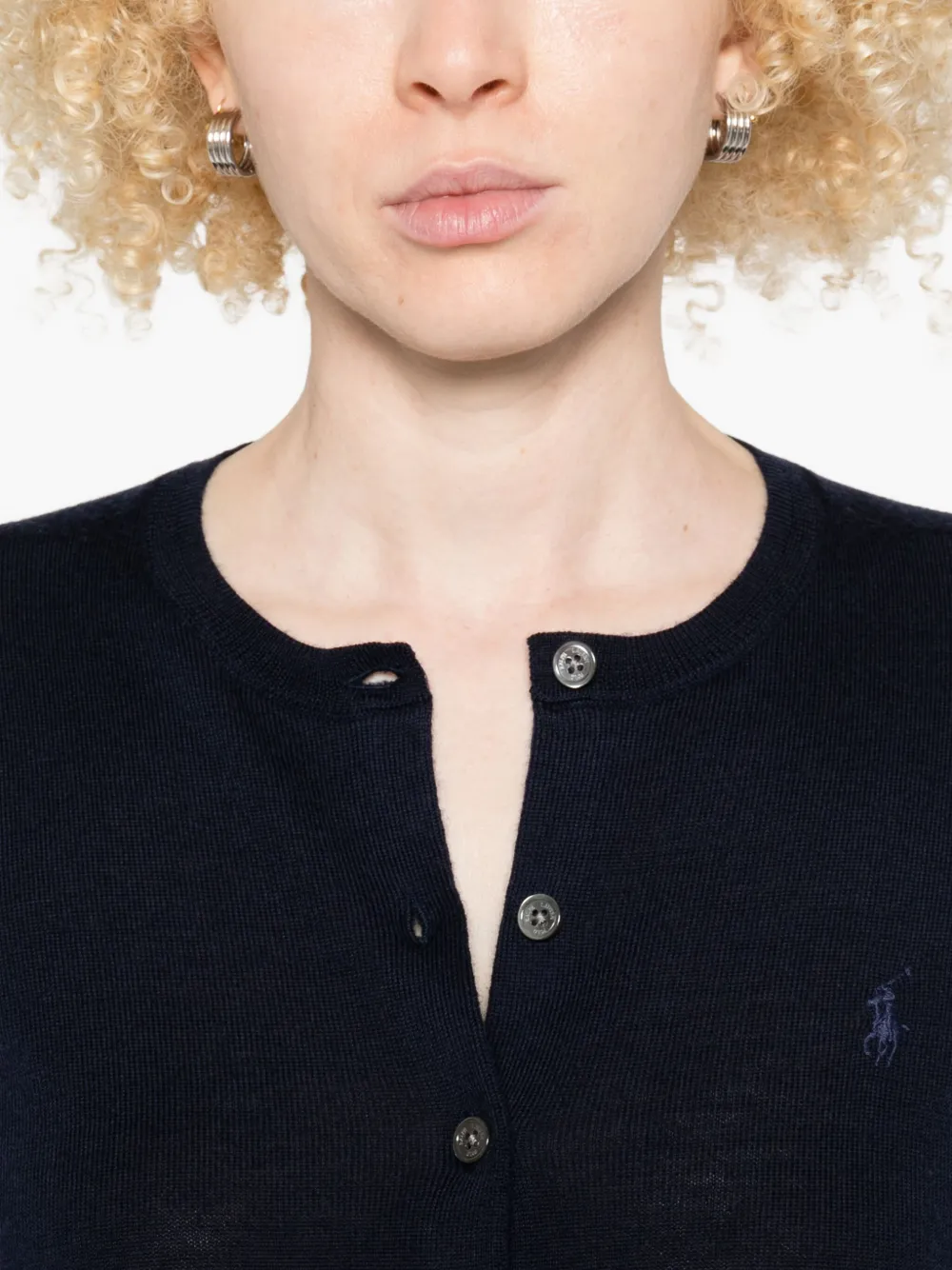 Polo Ralph Lauren Vest met geborduurd logo en knopen Blauw