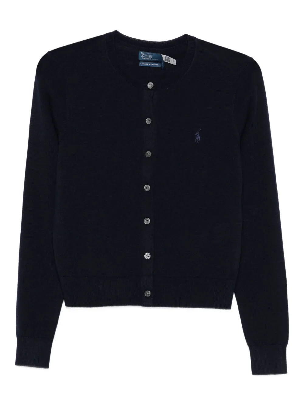 Polo Ralph Lauren button-front embroidered-logo cardigan | Blue | Image 1