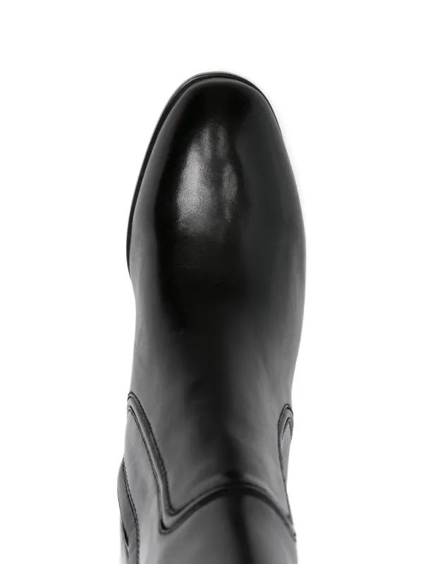 Lauren Ralph Lauren レザーロングブーツ | ブラック | FARFETCH JP