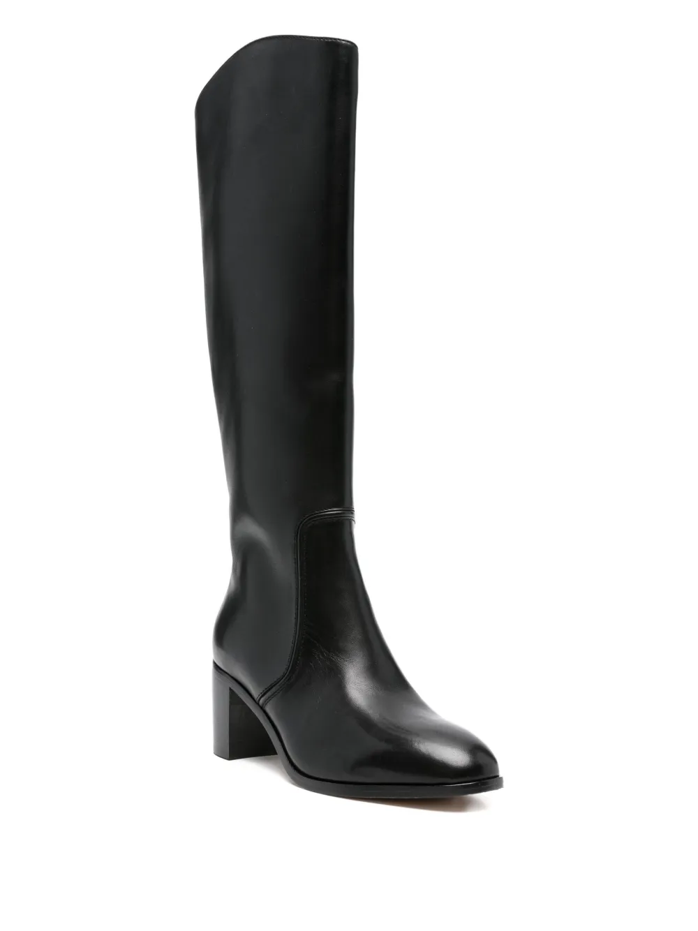 Lauren Ralph Lauren 60mm leather knee boots Black