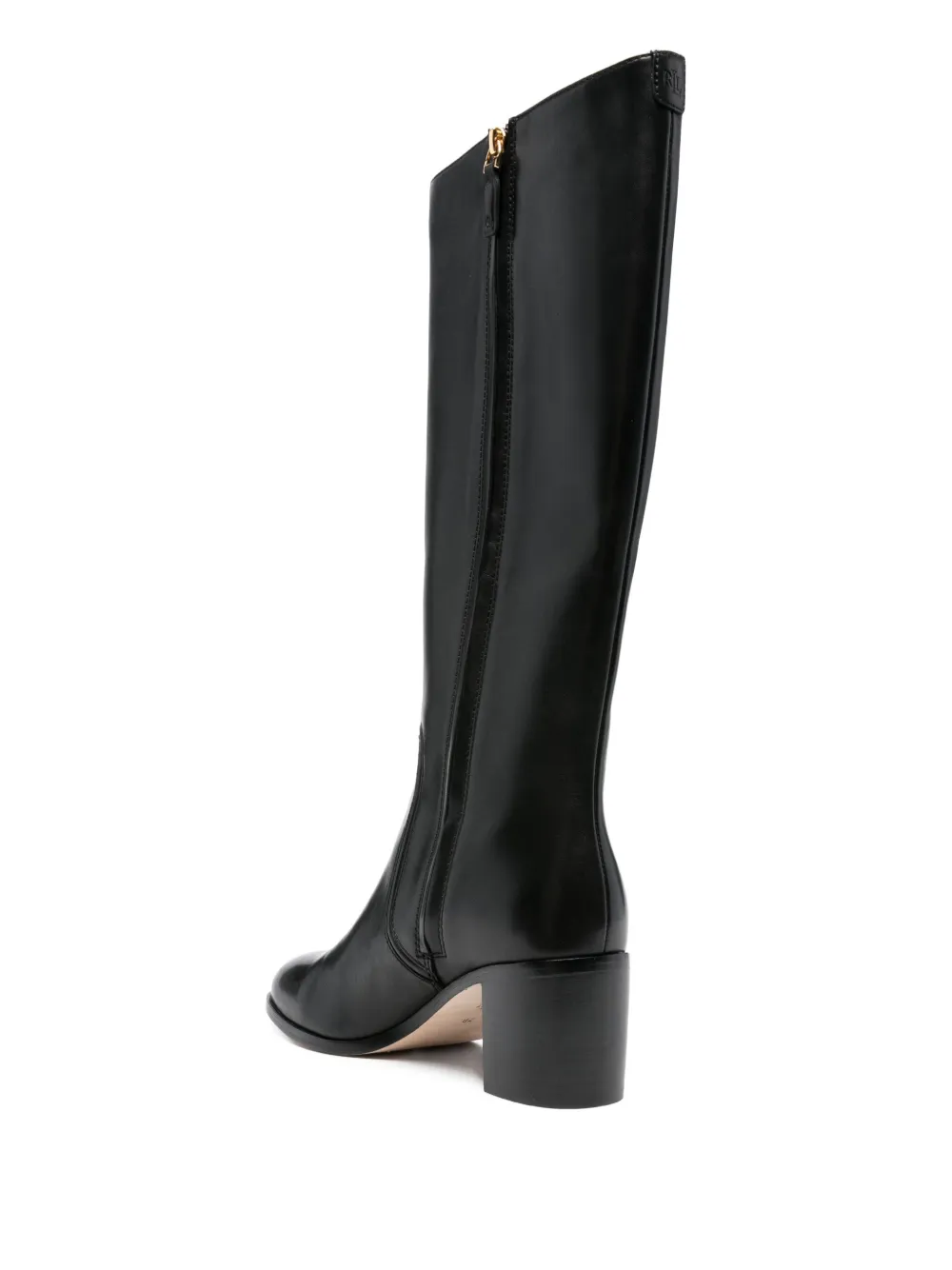 Lauren Ralph Lauren 60mm leather knee boots Black