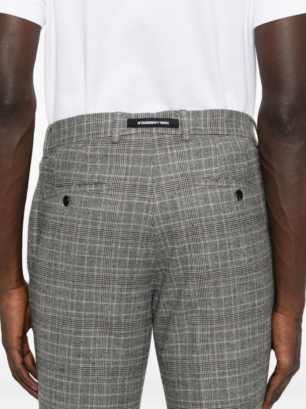 Karl Lagerfeld Geruite broek Grijs
