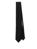 Karl Lagerfeld logo-patch tie - Black