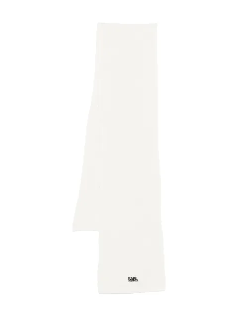 Karl Lagerfeld logo-embroidered scarf