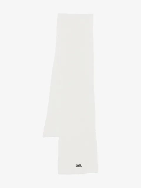 Karl Lagerfeld logo-embroidered scarf