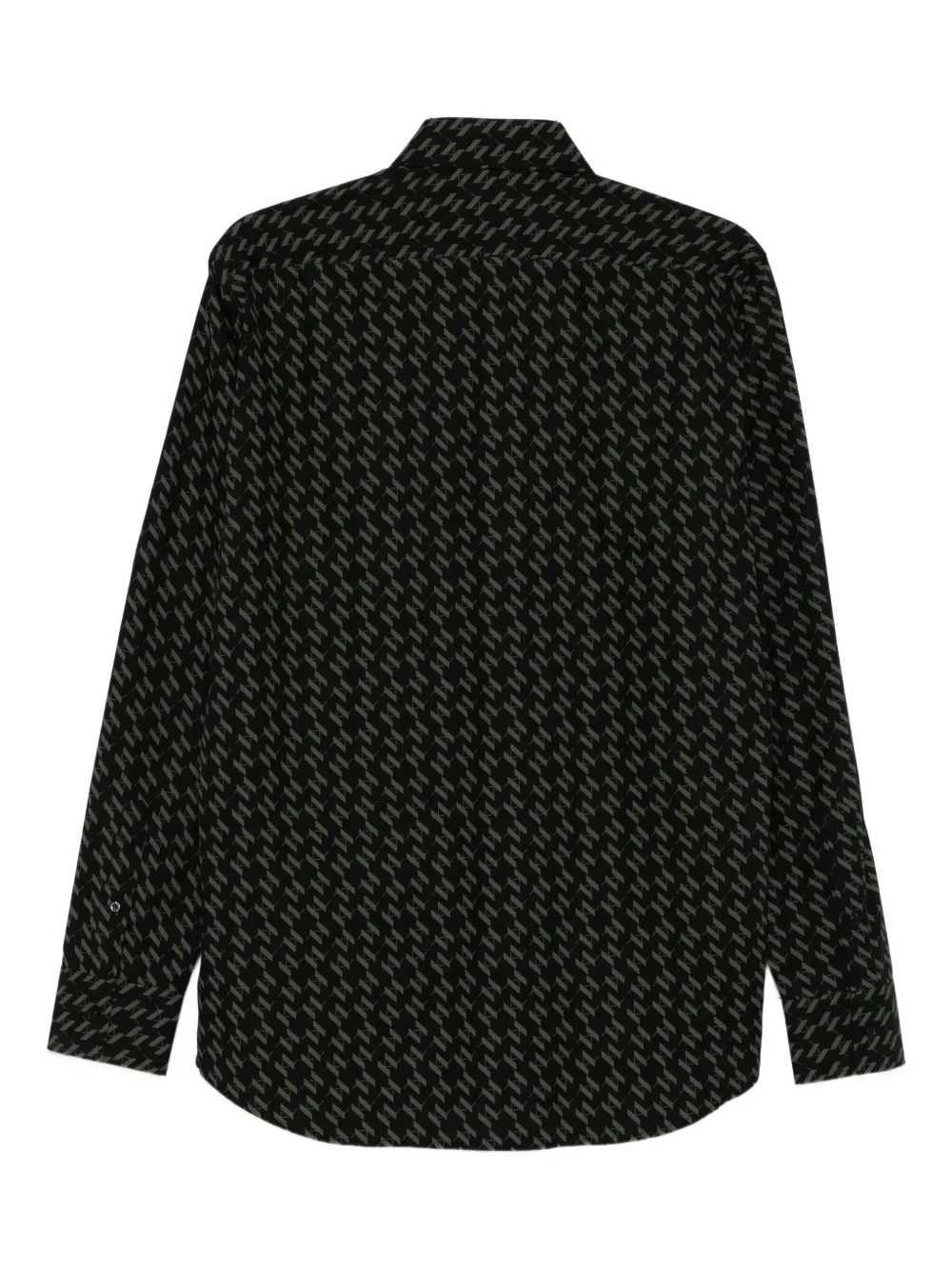 Karl Lagerfeld patterned cotton shirt - Zwart