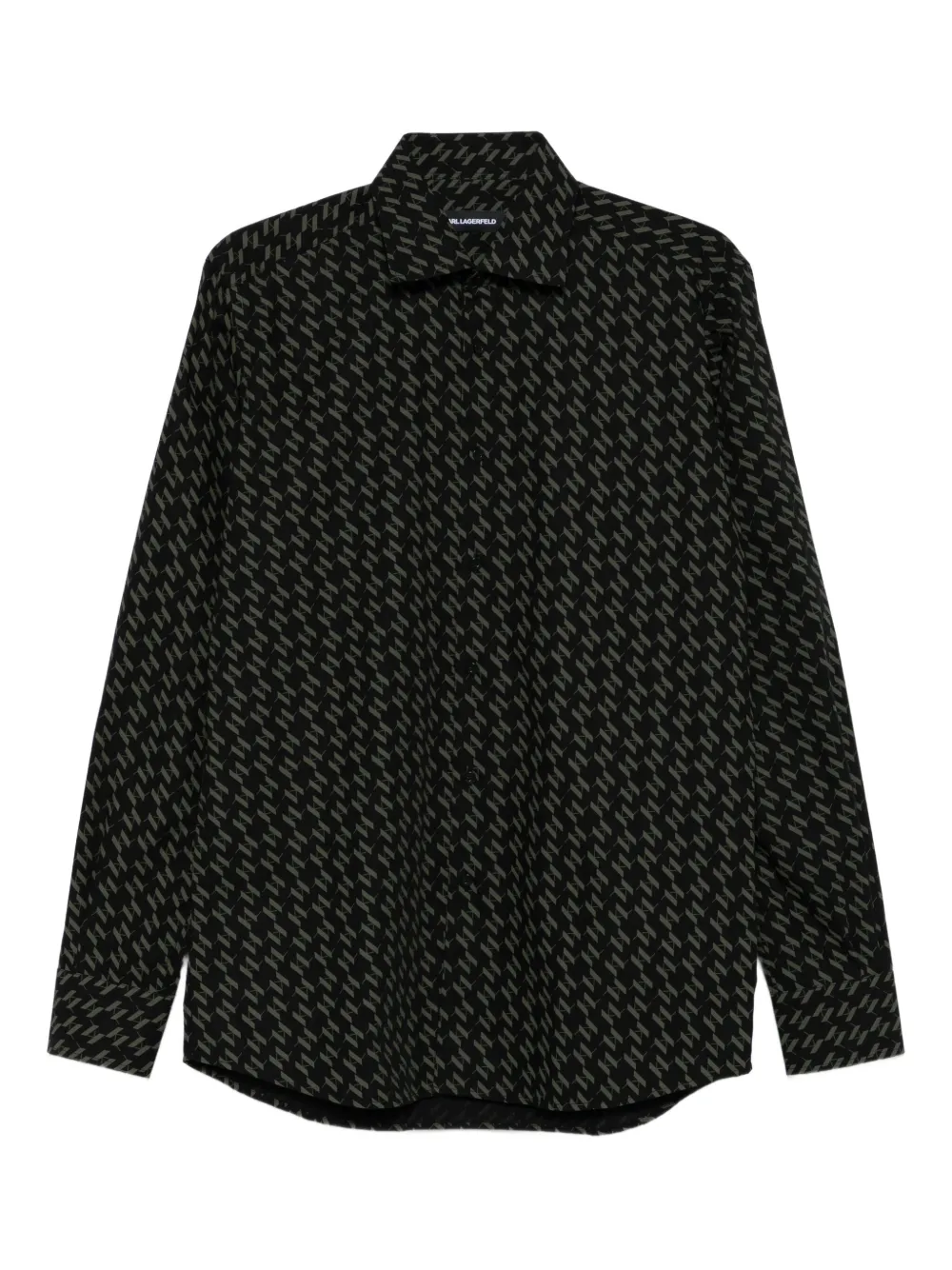 Karl Lagerfeld patterned cotton shirt | Black | Image 1