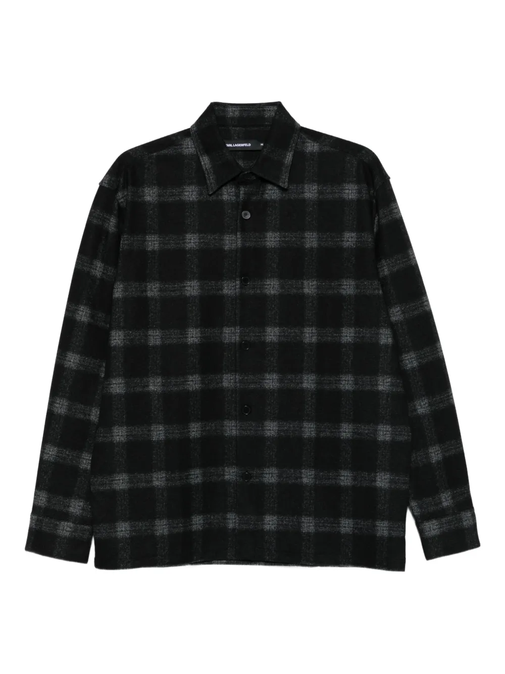Karl Lagerfeld checked-pattern shirt | Black | Image 1