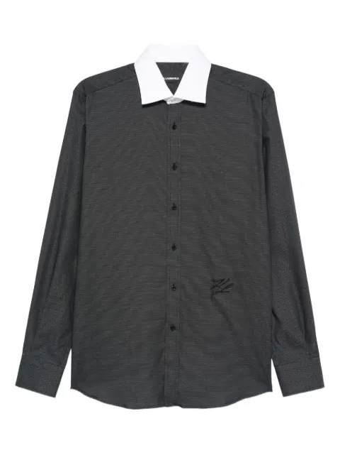 Karl Lagerfeld contrast-collar cotton shirt