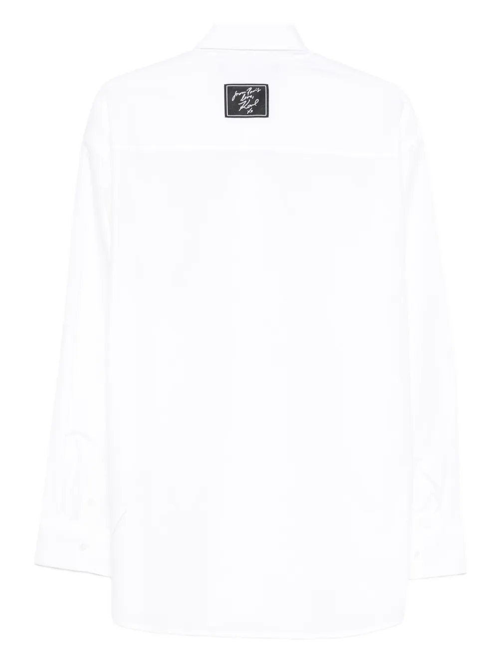 Karl Lagerfeld logo-patch shirt - Wit