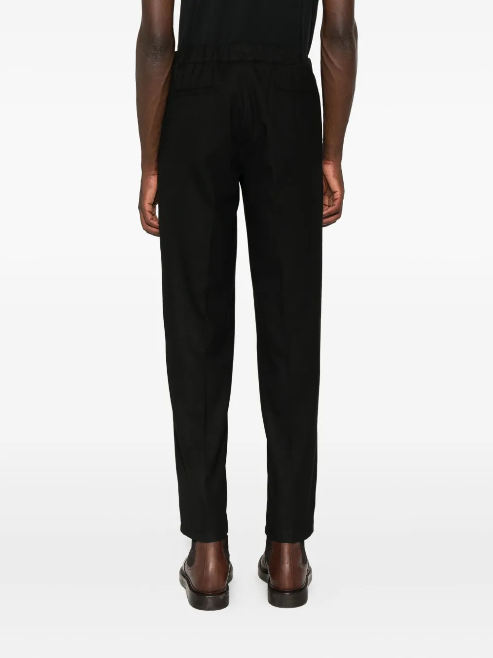 Karl Lagerfeld Straight broek met trekkoord Zwart