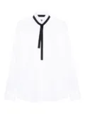 Karl Lagerfeld neck-tie cotton shirt - White