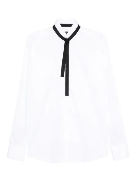 Karl Lagerfeld neck-tie cotton shirt