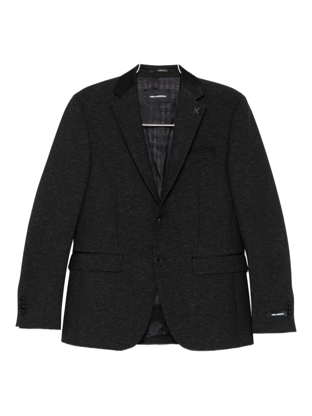 Karl Lagerfeld Rock Three-button Jacket In Black