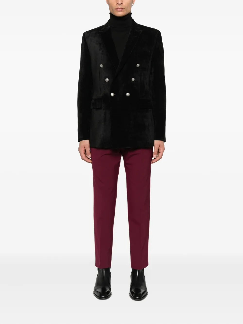 Karl Lagerfeld pleated side-pocket trousers - Rood