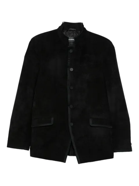Karl Lagerfeld band-collar button jacket