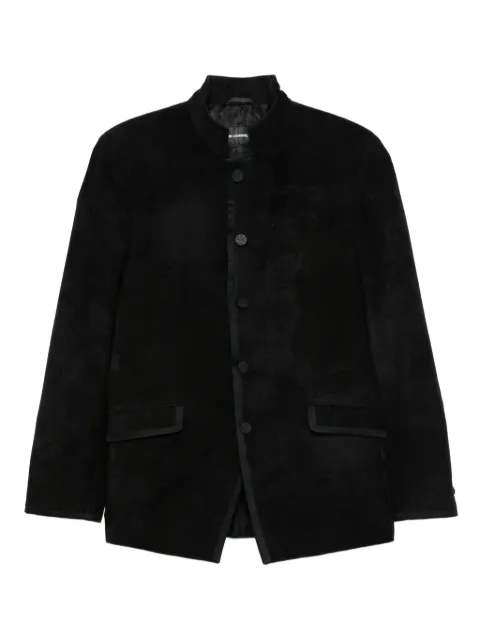 Karl Lagerfeld band-collar button jacket