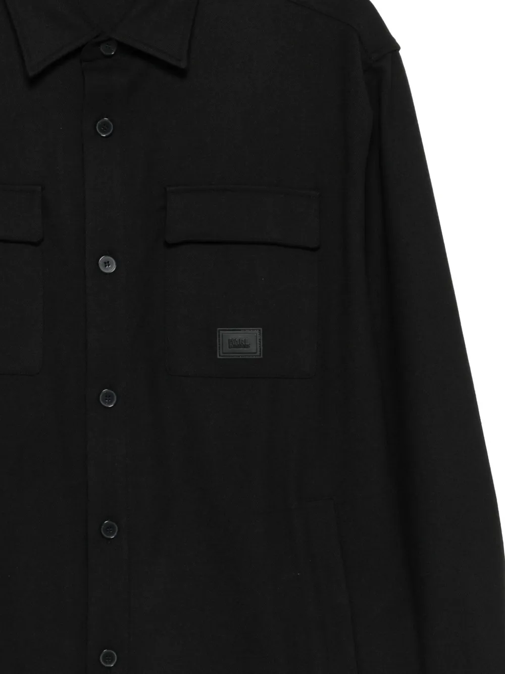 Karl Lagerfeld double-pocket shirt Zwart