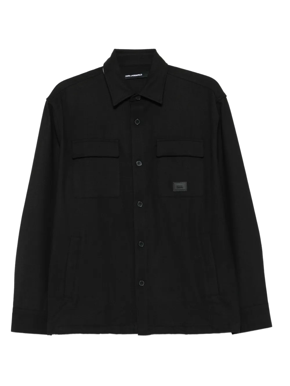 Karl Lagerfeld double-pocket shirt Zwart