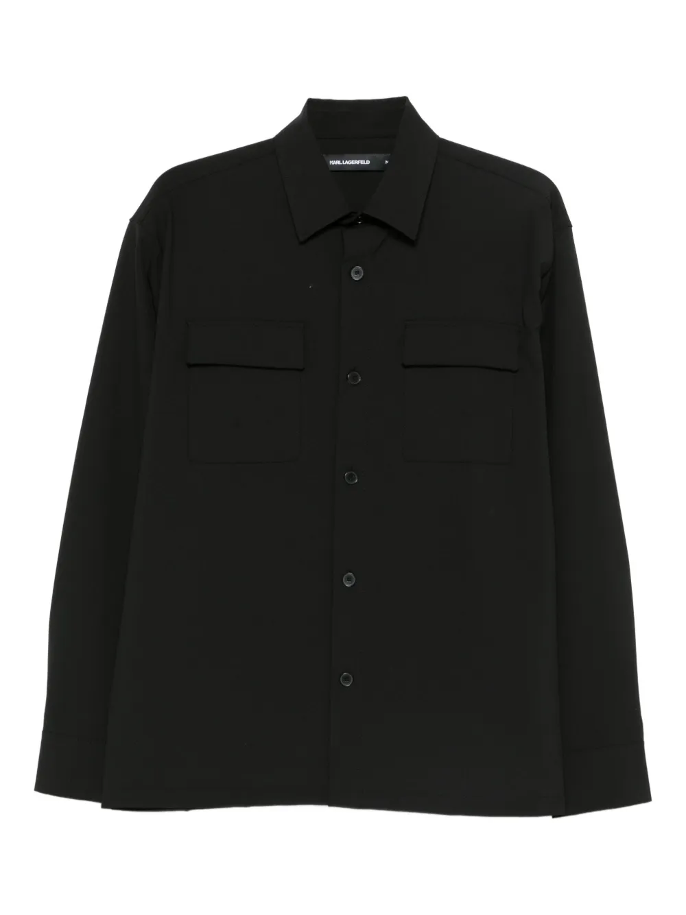 Karl Lagerfeld camisa casual con bolsillo | negro | Image 1
