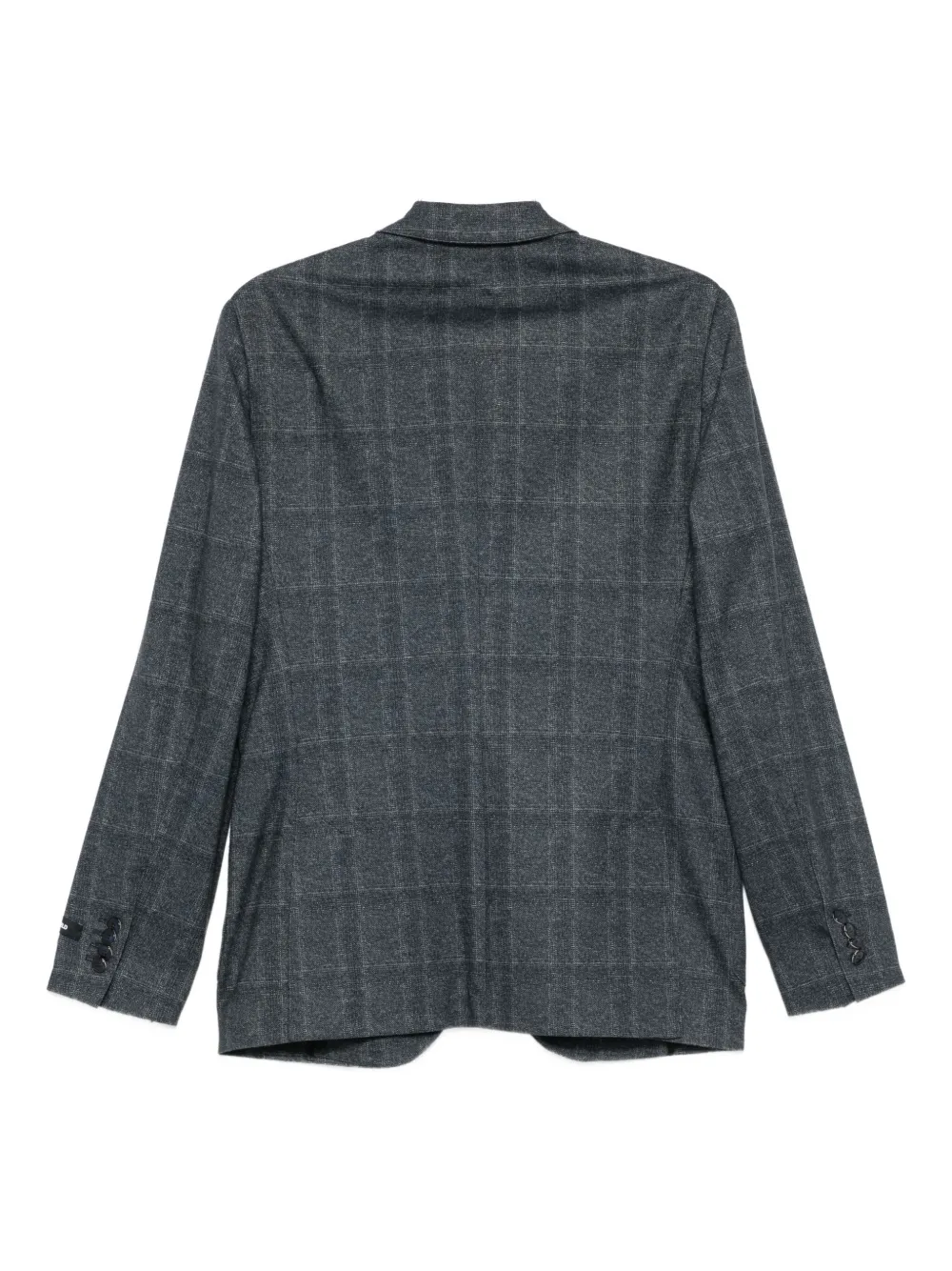 Karl Lagerfeld checked two-button jacket Blauw