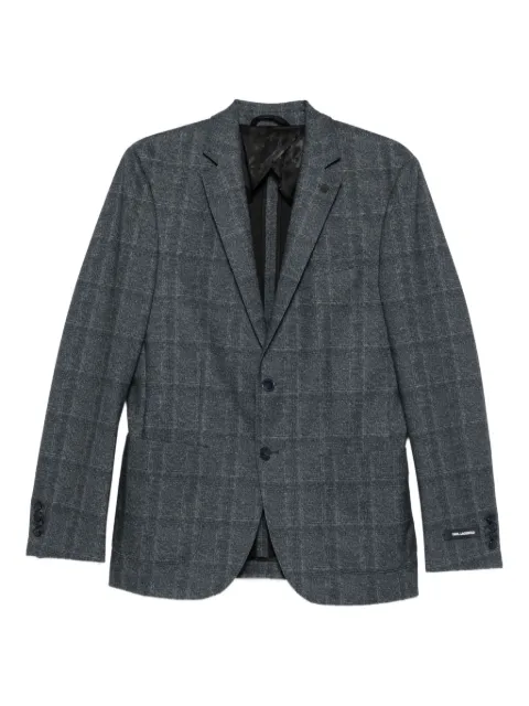 Karl Lagerfeld checked two-button jacket