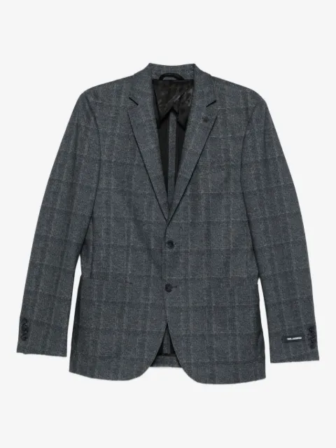 Karl Lagerfeld checked two-button jacket